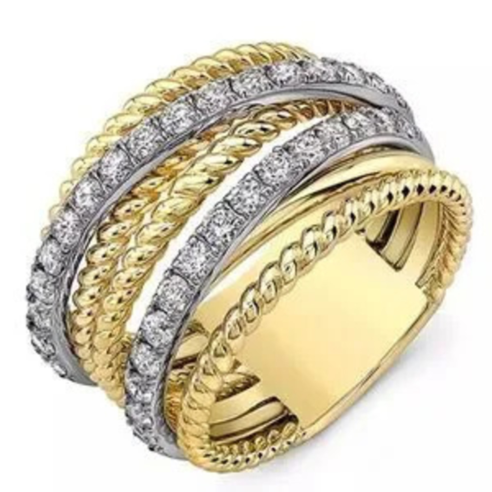 New Gold Diamond Twisted Band?Earrings use 6,7,8